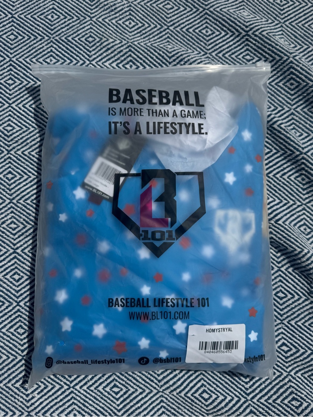 Baseball Lifestyle 101 Blue Star Hoodie